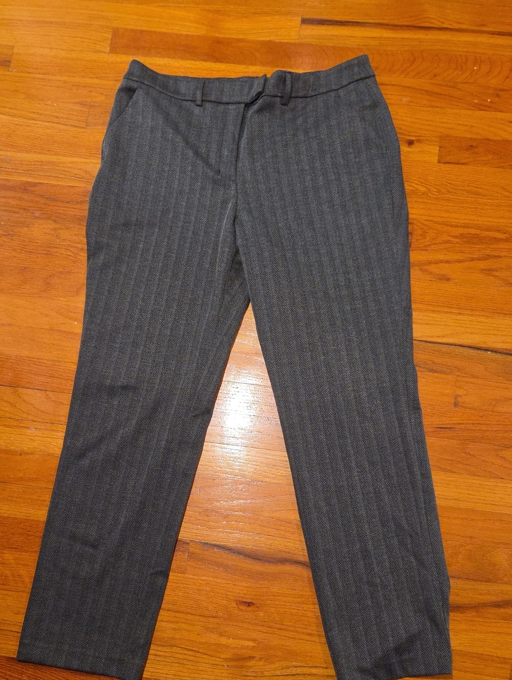 Simply Vera Vera Wang Straight Houndstooth Pants Gray Waist 18L LONG/TALL